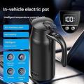 12V/24V Car Electric Kettle with Smart Temperature Control - 800ml - Black