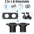 12V/24V Dual QC3.0 USB Charger and Cigarette Lighter Socket for Car, Boat and RV