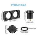 12V/24V Dual QC3.0 USB Charger and Cigarette Lighter Socket for Car, Boat and RV - Red