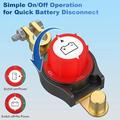 12V/24V Top Post Negative Battery Disconnect Switch Master Switch for Car, Truck, RV and Boat