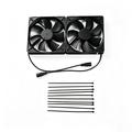 12V Solar Panel with Dual 120mm Exhaust Fans for Pet Coop Ventilation - 10W