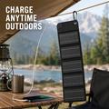 12W 5-Fold Solar Panel Charger for Camping & Outdoor Use
