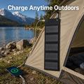 12W 5-Fold Solar Panel Charger for Camping & Outdoor Use