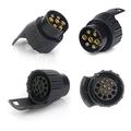 13-Pin to 7-Pin Trailer Adapter 12V - 2 Pcs. - Black