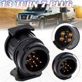 13-Pin to 7-Pin Trailer Adapter 12V - 2 Pcs. - Black