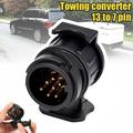 13-Pin to 7-Pin Trailer Adapter 12V - 2 Pcs. - Black