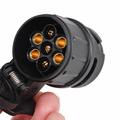 13-Pin to 7-Pin Trailer Adapter 12V - 2 Pcs. - Black
