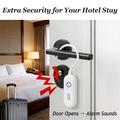 130dB Portable Door and Window Alarm with Flashing Light - White