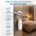 130dB Portable Door and Window Alarm with Flashing Light - White