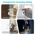 130dB Portable Door and Window Alarm with Flashing Light - White