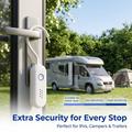 130dB Portable Door and Window Alarm with Flashing Light - White