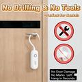 130dB Portable Door and Window Alarm with Flashing Light - White
