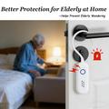 130dB Portable Door and Window Alarm with Flashing Light - White