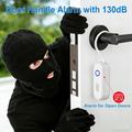 130dB Portable Door and Window Alarm with Flashing Light - White