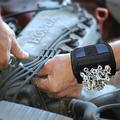 15-Magnet Magnetic Wristband Tool Holder/Organizer - Black