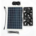 15W Solar Panel Dual Fan Ventilation System for Pet House - IP68, 18V