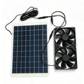 15W Solar Panel Dual Fan Ventilation System for Pet House - IP68, 18V