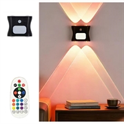 16-Colour Gradient RGB LED Night Light with Motion Sensor - Up/Down Light Projection