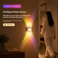 16-Colour Gradient RGB LED Night Light with Motion Sensor - Up/Down Light Projection