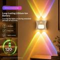 16-Colour Gradient RGB LED Night Light with Motion Sensor - Up/Down Light Projection