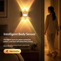 16-Colour Gradient RGB LED Night Light with Motion Sensor - Up/Down Light Projection - White