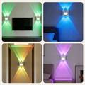 16-Colour Gradient RGB LED Night Light with Motion Sensor - Up/Down Light Projection - White