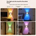 16-Colour Gradient RGB LED Night Light with Motion Sensor - Up/Down Light Projection - White