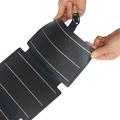 16W 4-Panel Foldable Solar Charger with USB-A/USB-C Ports - Blue