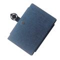 16W 4-Panel Foldable Solar Charger with USB-A/USB-C Ports - Blue