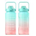 2.2L Water Bottle BPA-free Sports Drinking Bottle with Straw and Time Marker Sports Motivational Water Jug 
