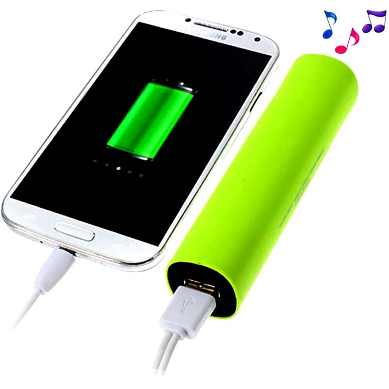 2 in 1 External Battery / Power Bank Speaker - Green