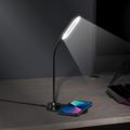 2-in-1 LED Desk Lamp with 15W Fast Wireless Charger - Black