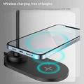 2-in-1 LED Desk Lamp with 15W Fast Wireless Charger - Black