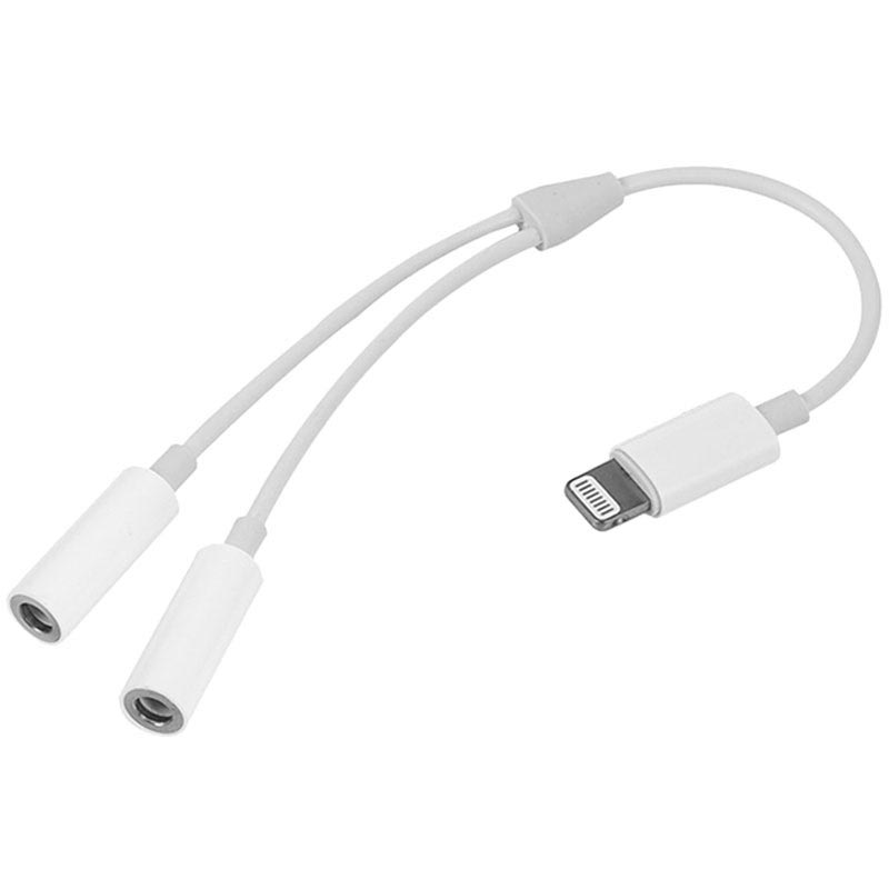 información Hornear Dar 2 in 1 Lightning / 3.5mm Headphone Jack Adapter MH027 - White