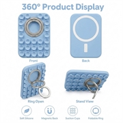 2-in-1 MagSafe Suction Cup Phone Holder with Ring - Baby Blue