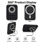 2-in-1 MagSafe Suction Cup Phone Holder with Ring - Black