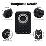 2-in-1 MagSafe Suction Cup Phone Holder with Ring - Black