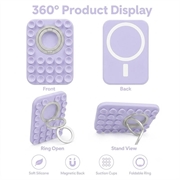 2-in-1 MagSafe Suction Cup Phone Holder with Ring - Purple