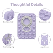 2-in-1 MagSafe Suction Cup Phone Holder with Ring - Purple