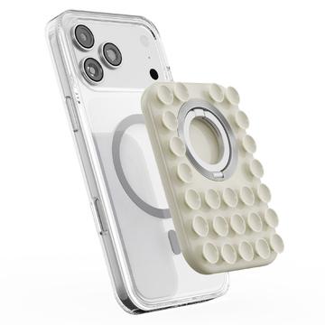 2-in-1 MagSafe Suction Cup Phone Holder with Ring - Antique White