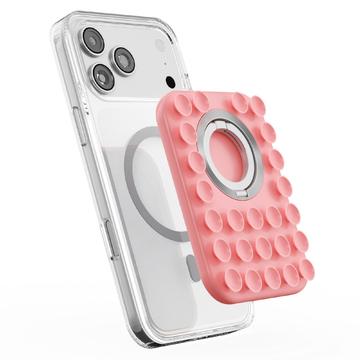 2-in-1 MagSafe Suction Cup Phone Holder with Ring - Pink