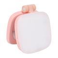 2-in-1 Magnetic LED Selfie Fill Light with Makeup Mirror - Pink