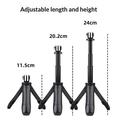 2-in-1 Mini Tripod Selfie Stick for DJI, Insta360 and GoPro - Black