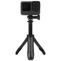 2-in-1 Mini Tripod Selfie Stick for DJI, Insta360 and GoPro - Black
