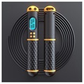 2-in-1 Smart Cordless Skipping Rope with Digital Counter - Black