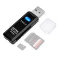 2-in-1 USB 3.0 Card Reader for SD and TF Cards - Black