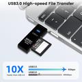 2-in-1 USB 3.0 Card Reader for SD and TF Cards - Black