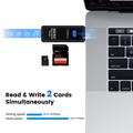 2-in-1 USB 3.0 Card Reader for SD and TF Cards - Black