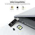 2-in-1 USB 3.0 Card Reader for SD and TF Cards - Black