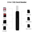 2-in-1 USB 3.0 Card Reader for SD and TF Cards - Black